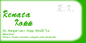 renata kopp business card